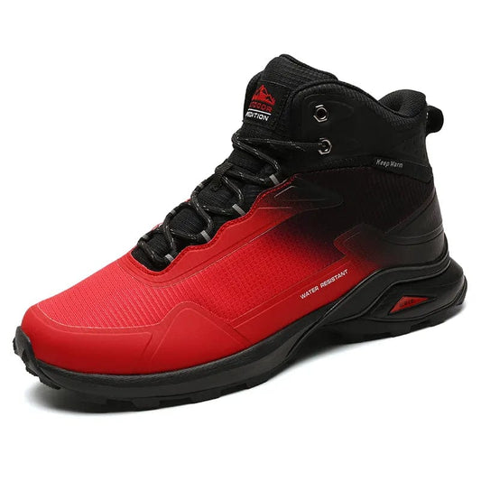 נעלי חורף "Grip" גבוהות, אטומות למים - נעלי אביגיל אדום שחור / 40