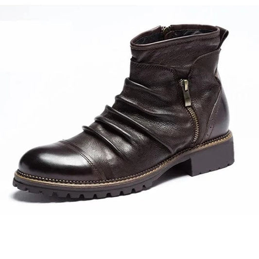 נעלי עור "מיקל ז'אק" עיצוב בריטי רטרו אותנטי - נעלי אביגיל חום / 39