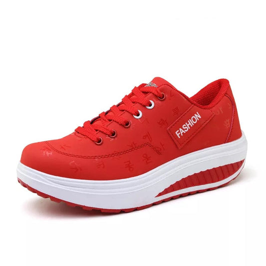 נעלי ספורט "Fashion" סוליה עבה - נעלי אביגיל אדום / 35