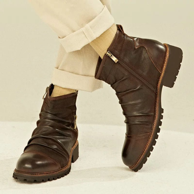 נעלי עור "מיקל ז'אק" עיצוב בריטי רטרו אותנטי - נעלי אביגיל
