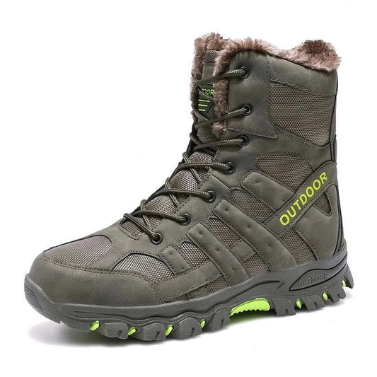 נעלי שלג "Outdoor" עם פרווה מלאכותית - נעלי אביגיל ירוק זית / 39