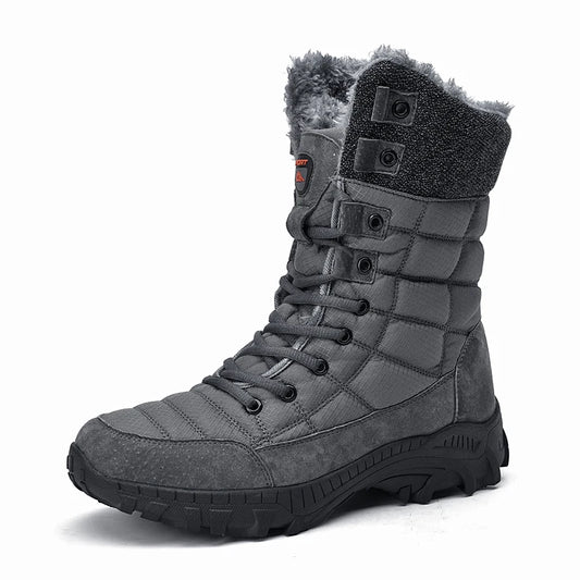 מגפי שלג "סלמן ריז" עם פרווה מלאכותית - נעלי אביגיל אפור / 38
