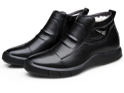 מגפי עור "פרנצ'סקו" עם פרווה לחורף - נעלי אביגיל