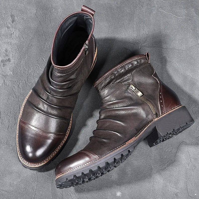 נעלי עור "מיקל ז'אק" עיצוב בריטי רטרו אותנטי - נעלי אביגיל