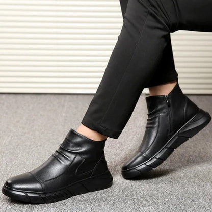 מגף קרסול דמוי עור בעיצוב מודרני קולקציה חדשה 2024 - נעלי אביגיל
