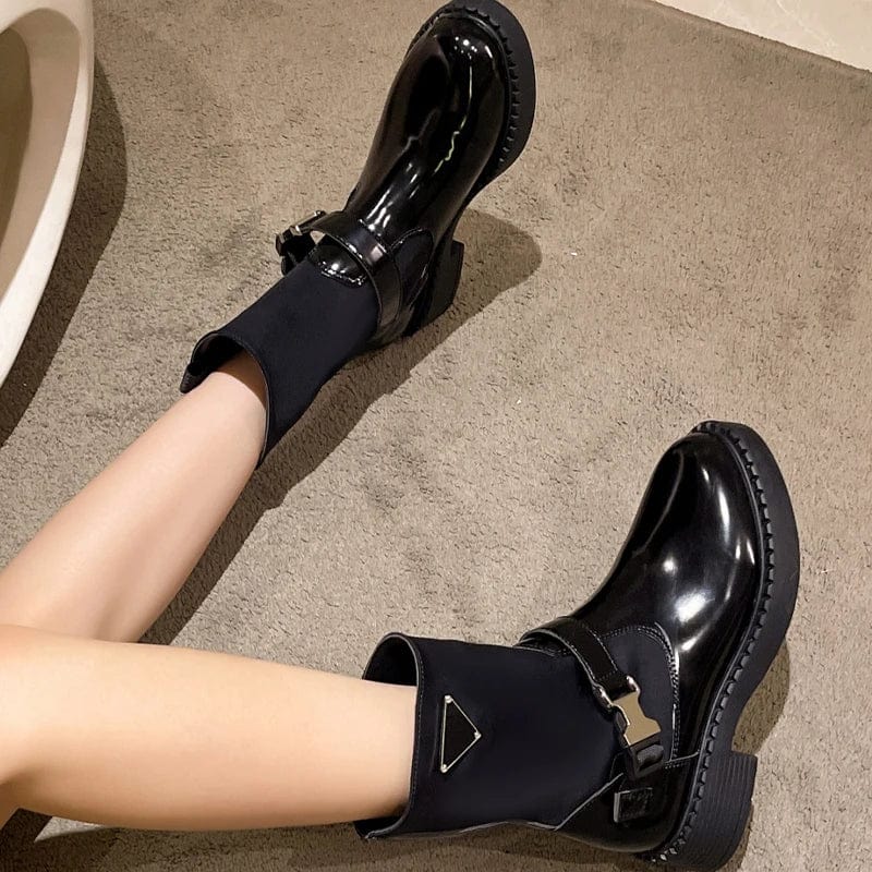 מגפוני "צ'לסי" עם אבזם, עקב: 4 ס"מ - נעלי אביגיל