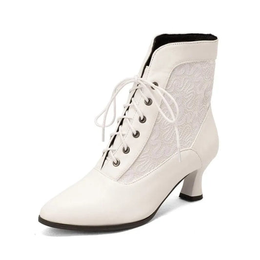 נעלי עקב "קוקו רימל" עיצוב מודרני ויוקרתי - נעלי אביגיל לבן / 34