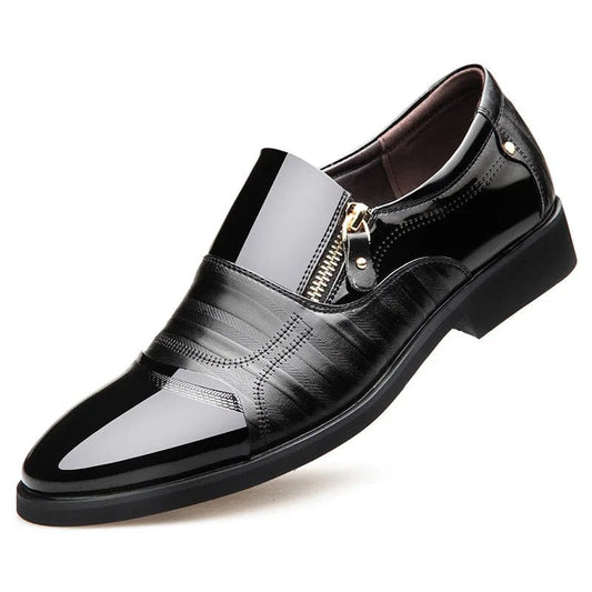 נעלי עור "פרנקו ויץ'"בעיצוב איטלקי מודרני עם רוכסן - נעלי אביגיל שחור / 38