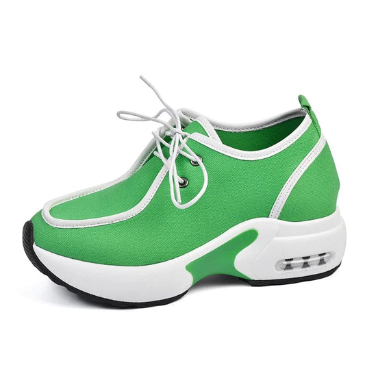 נעלי קיץ "קאנבה" פלטפורמה 5 ס"מ קלות משקל - נעלי אביגיל ירוק / 36