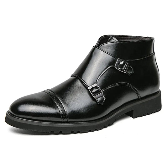 מגפוני "לוצ'י מונטנה" עיצוב איטלקי עם אבזם כפול - נעלי אביגיל שחור / 38