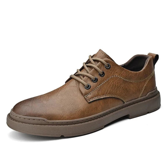 נעלי עור "דומניק" בעיצוב בריטי רטרו, קולקציית 2024 - נעלי אביגיל חום / 38