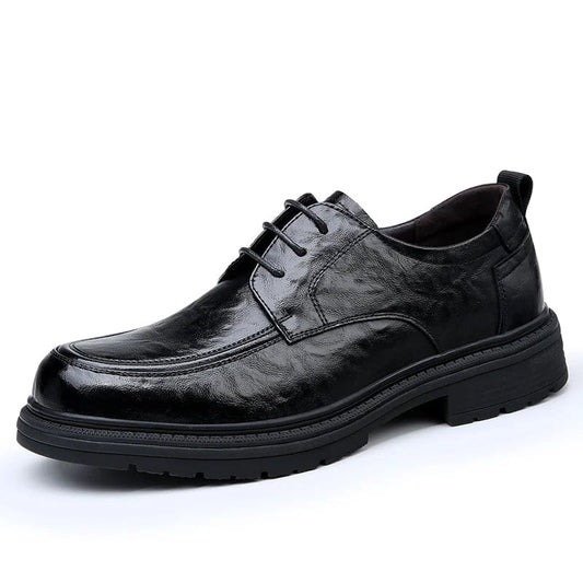 נעלי עור "אוסקר לוק" סוליה עבה עיצוב בריטי - נעלי אביגיל שחור / 38