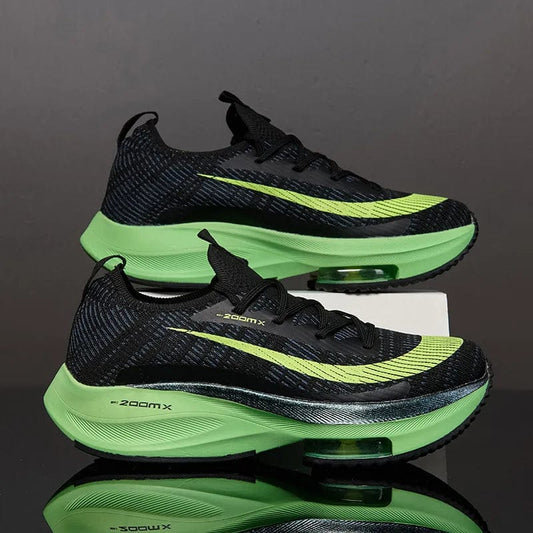 נעלי ריצה "ZoomX" מעוצבות קולקציית 2024 - נעלי אביגיל שחור ירוק / 46