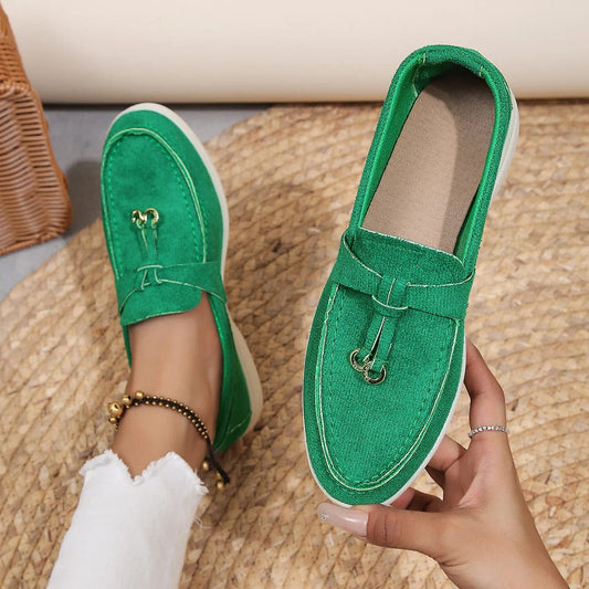 נעלי קיץ "Suede" עיצוב איטלקי מודרני - נעלי אביגיל ירוק / 36