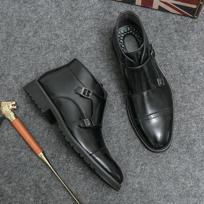 מגפוני "לוצ'י מונטנה" עיצוב איטלקי עם אבזם כפול - נעלי אביגיל