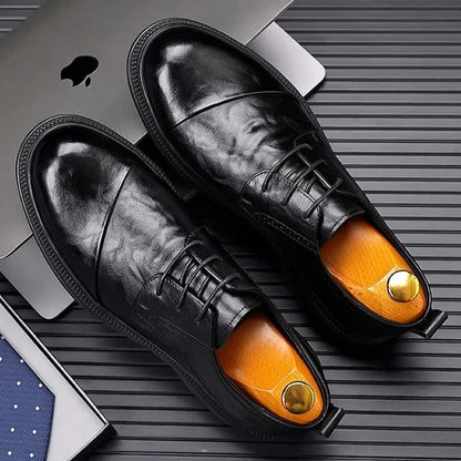 נעלי "רומאו קוולי" אוקספורד מעור אמיתי, עיצוב איטלקי - נעלי אביגיל