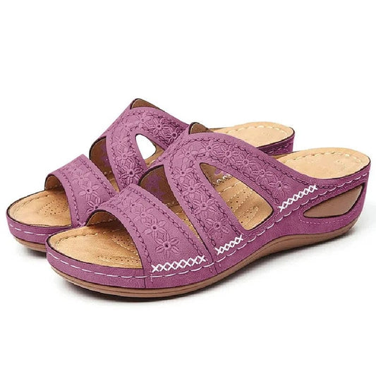 נעלי קיץ "סלייד" בעיצוב מודרני - נעלי אביגיל סגול / 35