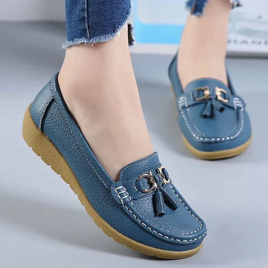 נעלי "Loafer" מוקסינים קולקציית 2024 סוליה דקה - נעלי אביגיל כחול / 35