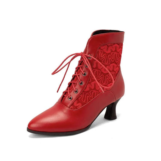 נעלי עקב "קוקו רימל" עיצוב מודרני ויוקרתי - נעלי אביגיל אדום / 34