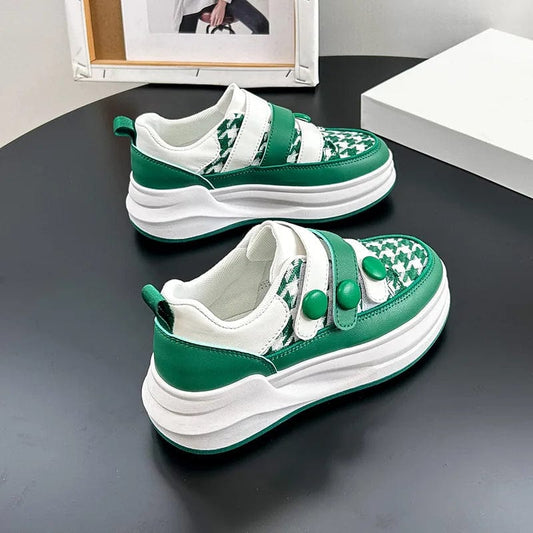 נעלי פלטפורמה "Maog" עיצוב אירופאי עם סוליה עבה - נעלי אביגיל ירוק / 35