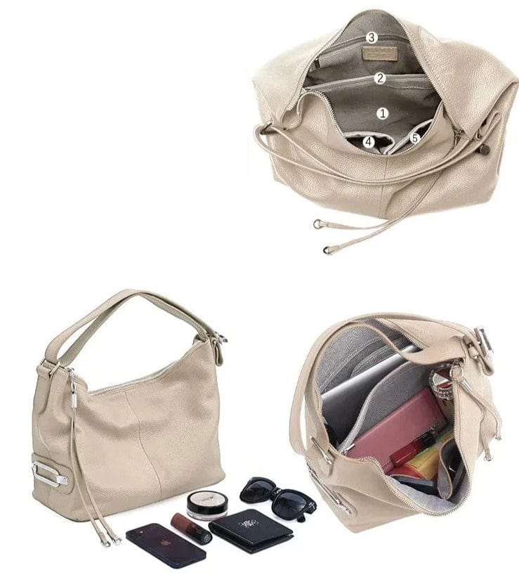 תיק כתף של "זאן-סי" מעור אמיתי - נעלי אביגיל