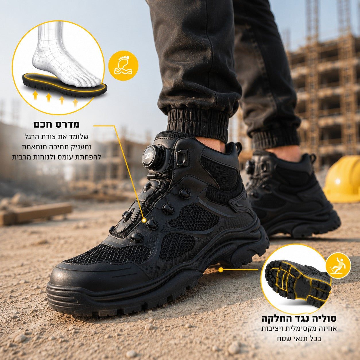 נעלי עבודה 'Buster' עם כיפת ברזל